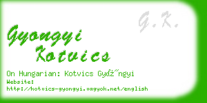 gyongyi kotvics business card